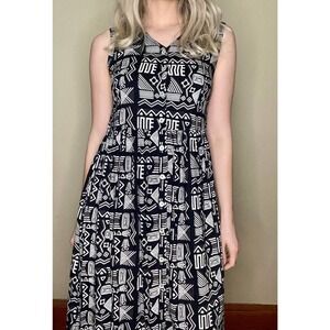 Black Northstyle Tribal Summer Dress Small